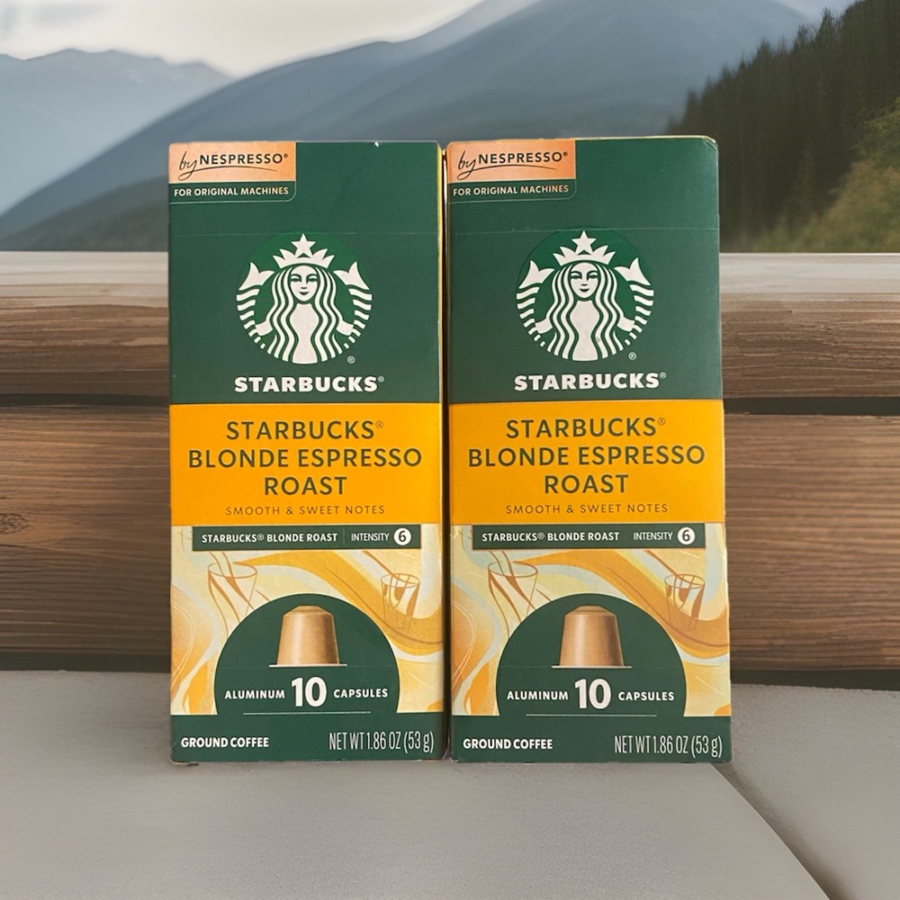 *Lot Of 2* Starbucks, Blonde Espresso Roast by Nespresso, 1.86×2 Oz,10×2 =20caps
