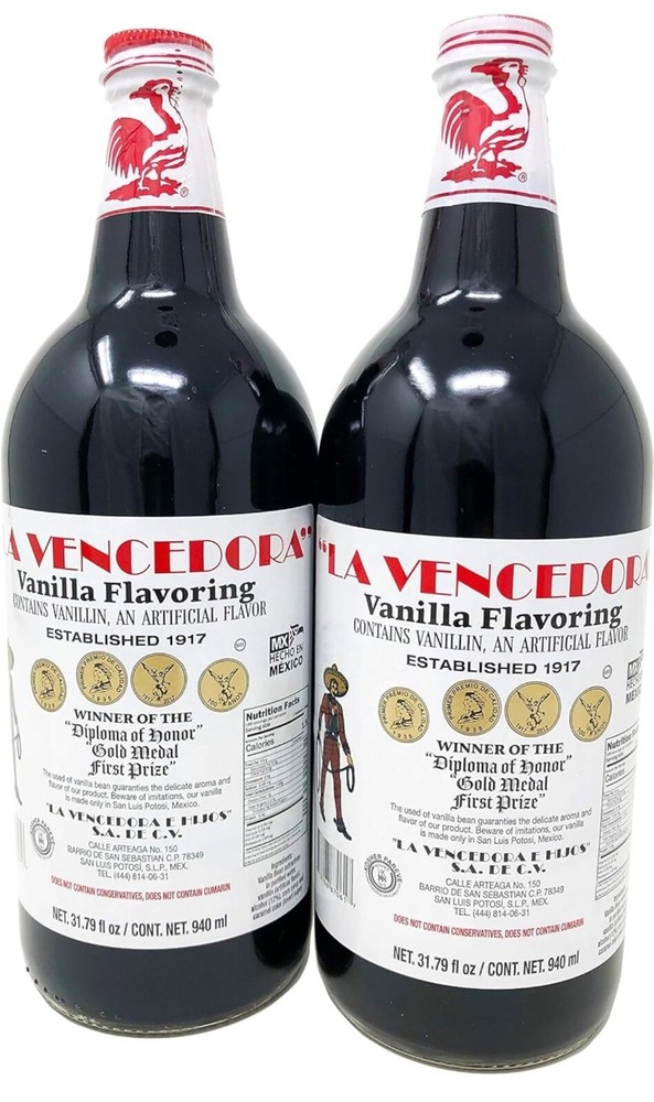 2 X La Vencedora Mexican Vanilla Extract Bottle 31oz -1L SHIPS WORLDWIDE!