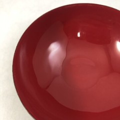 West Elm Enamel MCM Style Metal 4.25 in. Bowls Set 4 Red & Orange Dishes *As-Is*
