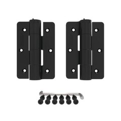 Gate Hinge 3.125 in. x 4.875 in. Aluminum Black Standard Butterfly 2-Pack
