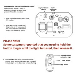 Remote Control for Predator 5000-Watt Dual Fuel Inverter Generator 71367 70143