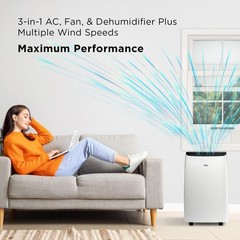 TCL H7P38W 7,000 SACC BTU 3-in-1 Smart Portable Air Conditioner Up to 300 Sq Ft
