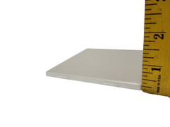 Beige Ceramic Tile 4.25 in Almond Bone Matte Subway Square Mid Century Modern