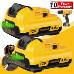 2Pack 12v 4.0Ah 12 Volt Max Lithium Battery For Dewalt DCB127-2 DCB120 DCB121 US