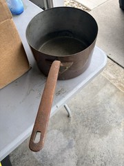 Copper Classic 3 Qt Copper Round Saucepan w/ Lid 8in Gas/Electric CC-3QT