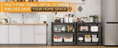 3-Tier Heavy Duty Metal Shelving Unit Garage Shelves Utility Rack Adjustable