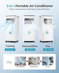 Portable Air Conditioner 8000/10000 BTU Random Model AC Unit for Bedroom, Office