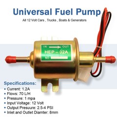 12V Universal 2.5-4PSI Gas Diesel Inline Low Pressure Electric Fuel Pump HEP-02A