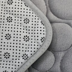 3PC Non Slip Memory Foam Bathroom Rug Set Pebble Stone Bath Mats US