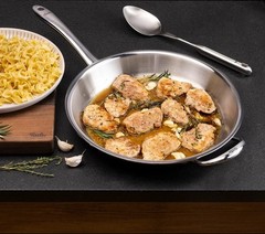 M5 Pro-Ply 5-Ply Stainless Steel Frying Pan |Oven &Dishwasher Safe-Extra sturdy.