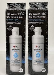 LG Genuine LT1000P/PC/PCS Refrigerator Replacement Water Filter Lot of 2