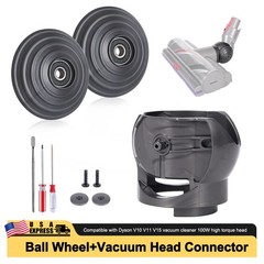 Ball Wheel+Vacuum Head Connector for Dyson V10 V11 V15 High Torque Cleaner Head