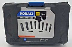 Kobalt 10 Pc Metric Deep Impact Socket Set 3/8″ Drive 6 Point w/ Case NEW