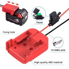 10X DIY Adapter Power Wheel Compatible With Milwaukee M18 Battery 18V Dock Power