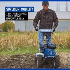 Powerhorse 20in. Rear Tine Tiller Cultivator, 6.5in. Tilling Depth,