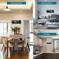 Large LED Digital Wall Clock Temperature Date Day Display USB Remote Control