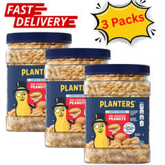 Planters Lightly Salted Dry Roasted Peanuts ~ Heart Healthy 2.16 lb (3 Pack)