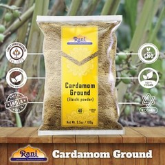 Rani Cardamom (Elachi) Ground, Powder Indian Spice 3.5oz (100g)