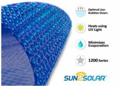 Sun2Solar 1200 Series Round Swimming Pool Solar Cover Blanket – Choose Size