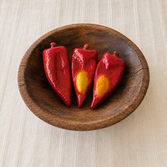 Vintage Paper Mache Chili Peppers Faux Veggie Decor Mexican Ristra Lot Of 3