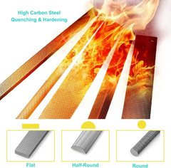 6 Piece Metal Needle File Set – 4-Inch,Carbon Steel Files for Metal, Wood & Jewe
