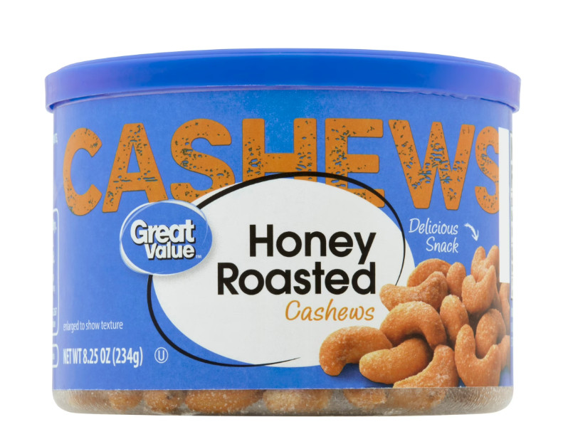 Great Value Honey Roasted Cashews, 8.25 oz
