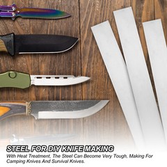 6 Pack Spring Steel 1095 1/8″ x 1-1/2″ x 12″ Steel Flat Bar for Knife Making
