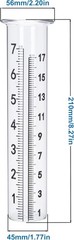 7-inch Stainless Steel Rain Gauge with Post Mount & Lip Design