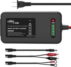 ULTRAPOWER 14.6V 4A LiFePO4 Battery Charger,Smart Lithium Battery Charger with