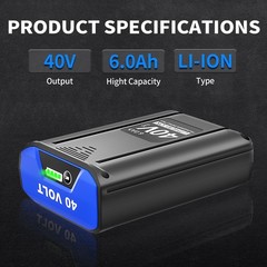 2Pack For Kobalt 40V MAX 6.0Ah Li-Ion Battery KB440-03 KB540C-06 KB540-06 KB2540