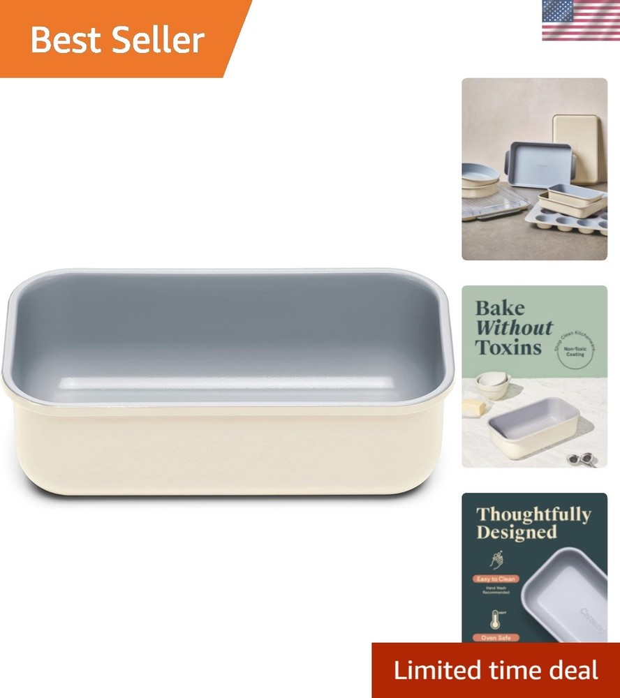 Non-Stick Ceramic 1 lb Loaf Pan – Naturally Slick Ceramic Coating – Non-Toxic…