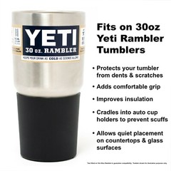 Silicone Boot Sleeve for 20oz 30oz Yeti Rambler & 28oz 32oz Hydro Flask Tumblers