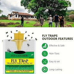 NEW 10 pack Outdoor Fly Traps Disposable Hanging Outdoor Catcher Bag Mosquito