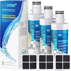 RWF4700AC Fit for LG LT1000P MDJ64844601 ADQ74793501 LT1000PC & Air Filter 3PACK