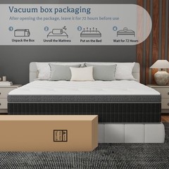10/12/14 Inch Gel Memory Foam Hybrid Spring Mattress Twin Full Queen King In Box