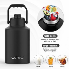 1 Gallon Insulated Water Bottle – 128oz Leak Proof Stainless Steel Water Jug