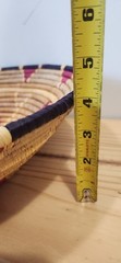 NAWOU Handmade Basket Uganda Fair Trade Coil Wall Hanging Ugandan Women 14″ x 3″