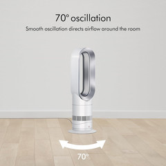 Dyson AM09 Hot+Cool Jet Focus Bladeless Heater Fan Thermostat Remote Control