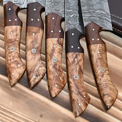 Handmade HAND FORGED DAMASCUS STEEL CHEF KNIFE Set Kitchen Knives