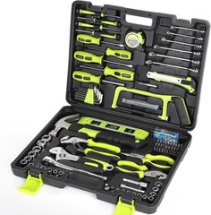 FASTPRO 198-Piece Household Tool Set,Home Repairing Tool Set with Toolbox, Green