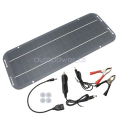 30W Solar Panel 12V Trickle Charger Battery Charger Kit Maintainer Boat Car RV
