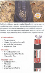 DeWitt Filter Fabric (multiple weights and sizes)