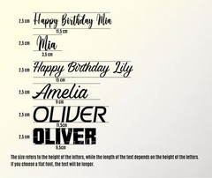 Personalised Name Vinyl Sticker Word Text Cut Fancy Font Sticker Sentence custom
