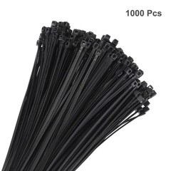 1000pcs 3″ 11 Lbs Cable Zip Ties Self-Locking Small Nylon 1/8″ Black