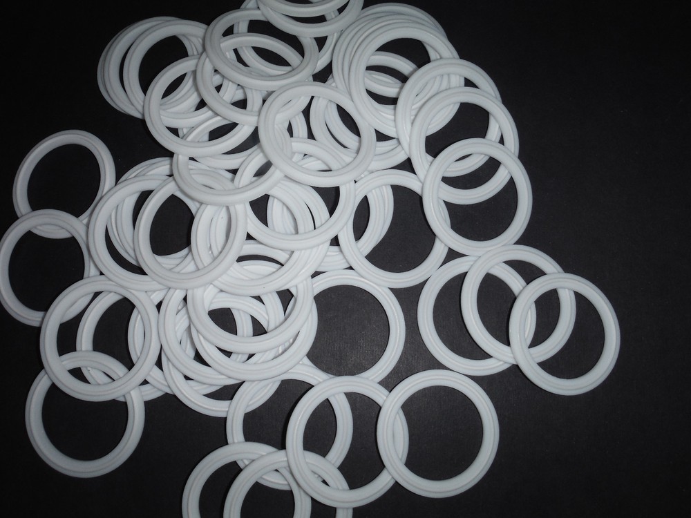 SANITARY PTFE CLAMP GASKET 2-1/2″ TEFLON 450* F DAIRY BREWING LOT OF 25 GASKETS