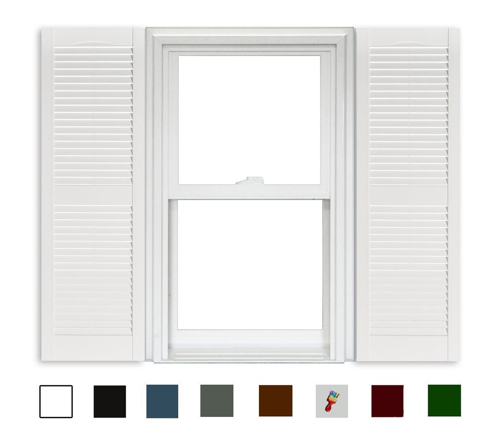 Polaris Vinyl Open Louver Shutters (1 Pair)