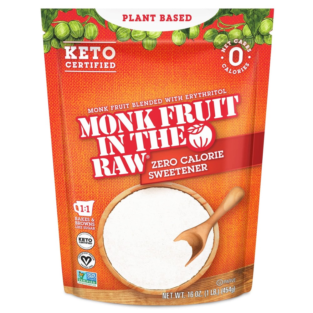 Monk Fruit In The Raw Sweetener Baker’s Bag, 16 oz., 16 Ounce (Pack of 1)