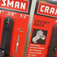 7pc Craftsman Socket Holder Rails 1/4″ 3/8″ 1/2″ For SAE Or Metric NEW USA *READ