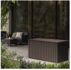 Keter 170 Gal. Resin Deck Box Large Indoor/Outdoor Storage