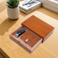 Single-Drawer Storage Box Wooden Desktop Jewelry Organizer Desktop Drawer